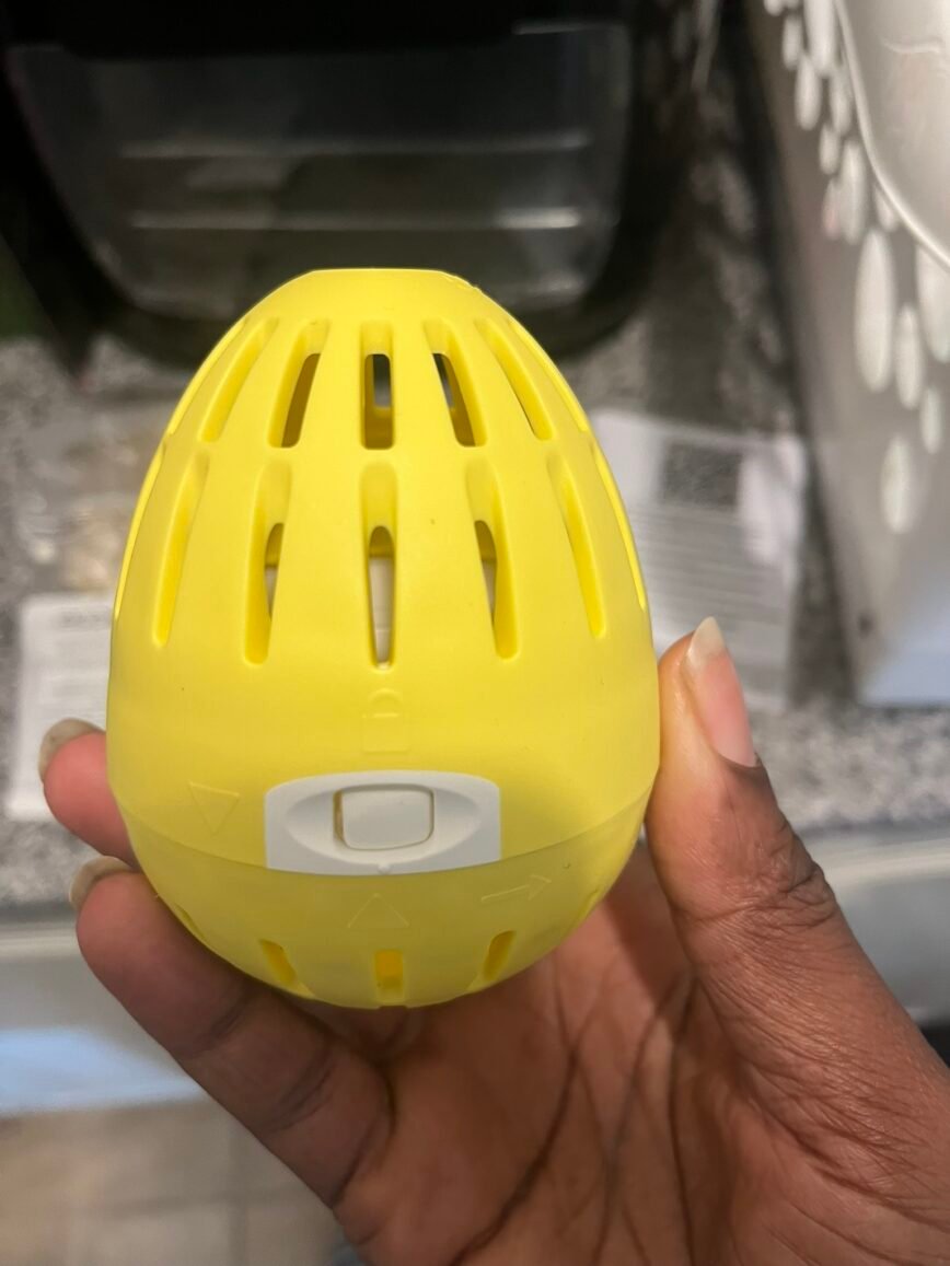 Holding Yellow eco egg